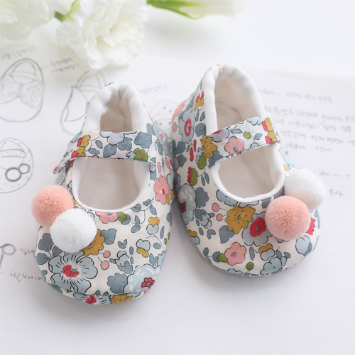 오가닉 리버티 벳시 블루 아기 신발 만들기 태교바느질 DIY