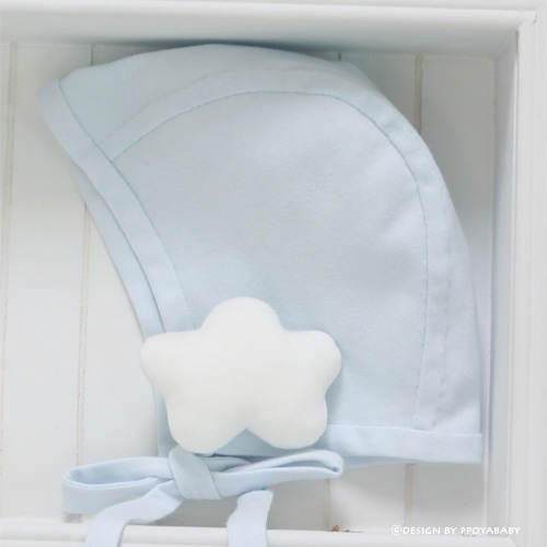 오가닉 보들보들 아기양 파일럿모자 만들기 태교바느질 DIY_블루(사계절용)